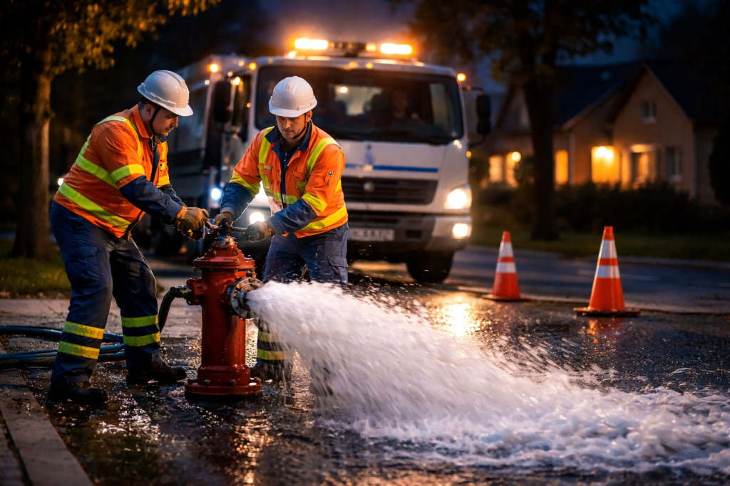 Ivóvízhálózat-mosatás több településen – éjszakai munkálatokra kell számítani