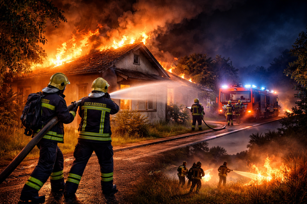 Több tűzeset és egy baleset is történt a vármegyében