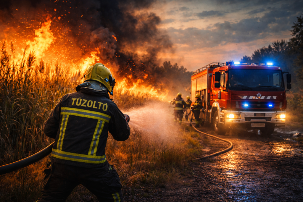 Szabadtéri tüzek és műszaki mentések: sok beavatkozásuk volt vasárnap a vármegye tűzoltóinak