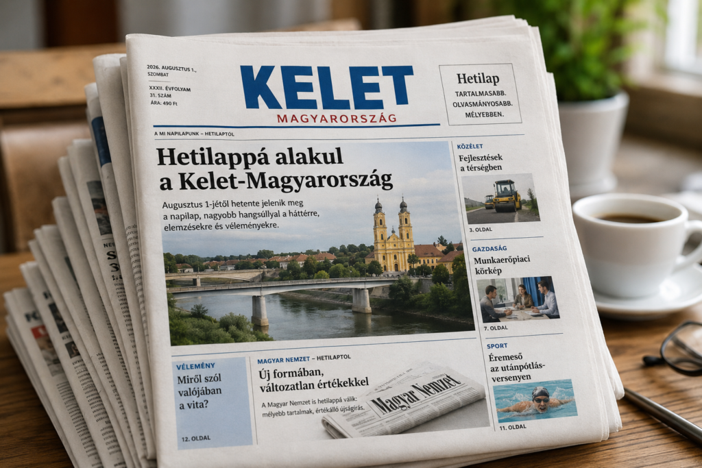 Hetilappá alakul a Kelet-Magyarország – augusztustól jelentős változás jön a nyomtatott sajtóban