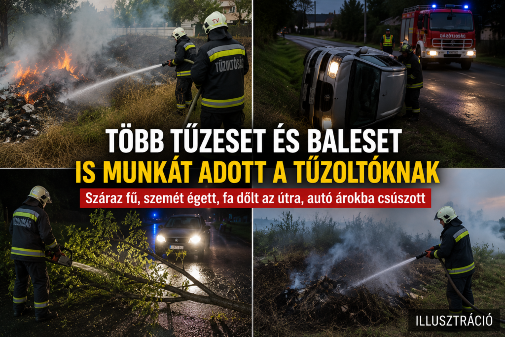 Több tűzeset és baleset is munkát adott a tűzoltóknak Szabolcs-Szatmár-Beregben
